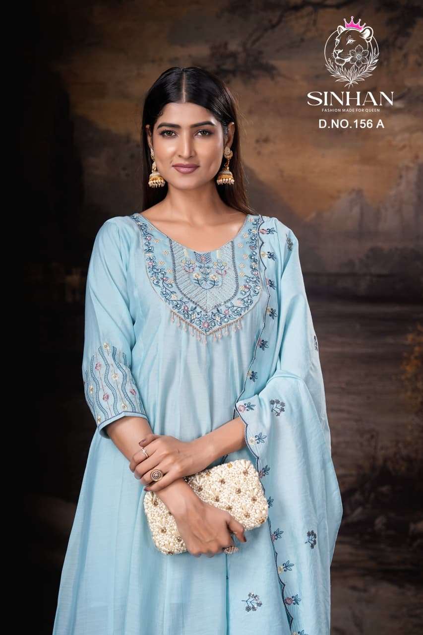 SINHAN 156 CHANDERI COTTON INNER PALAZZO SET REGULAR TYPE SUIT WHOLESALER IN SURAT